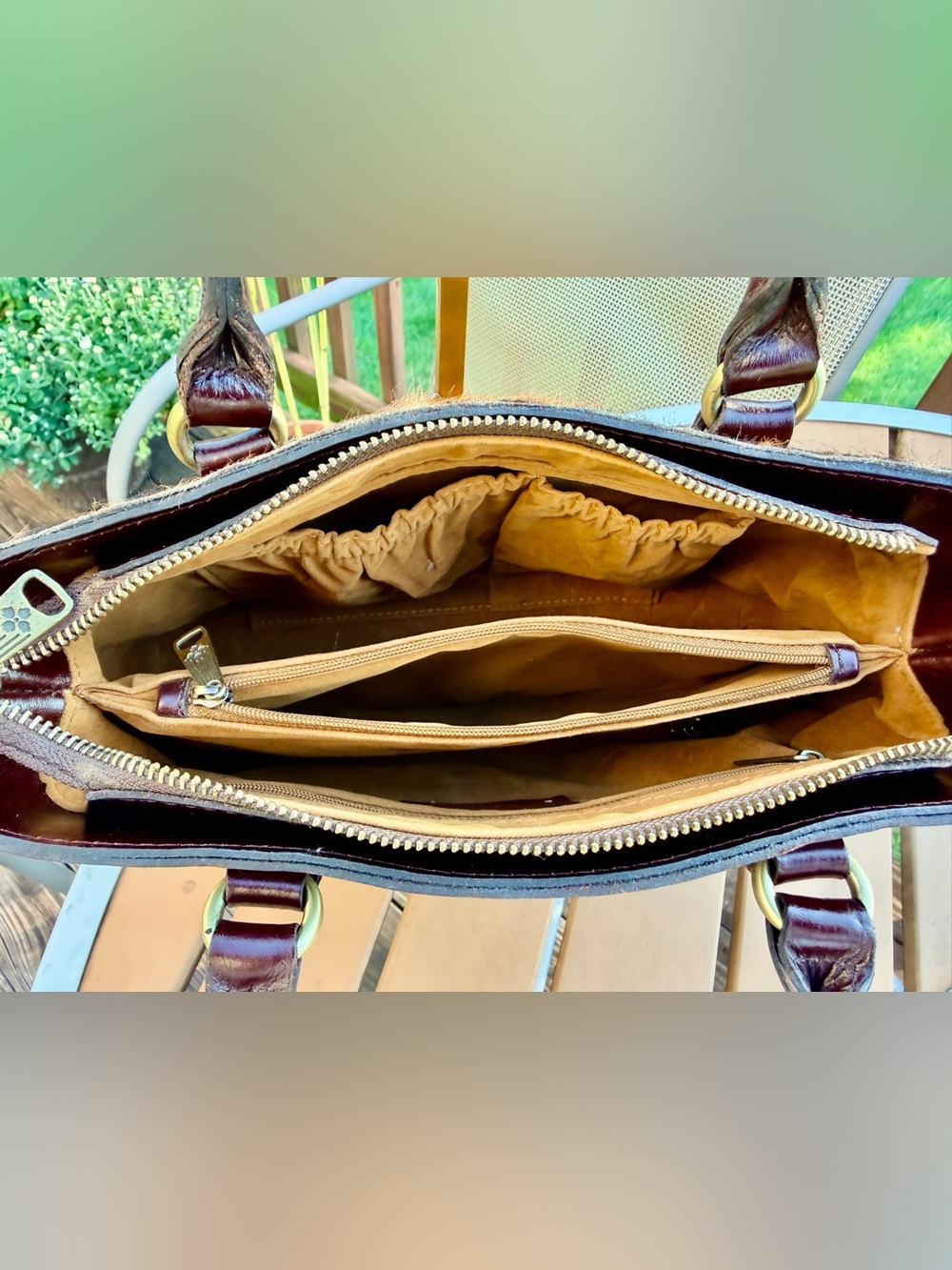 Patricia Nash Rienzo Leopard Calf Hair Leather Satchel. 🐆RARE🐆 model P357283 - Picture 12 of 13